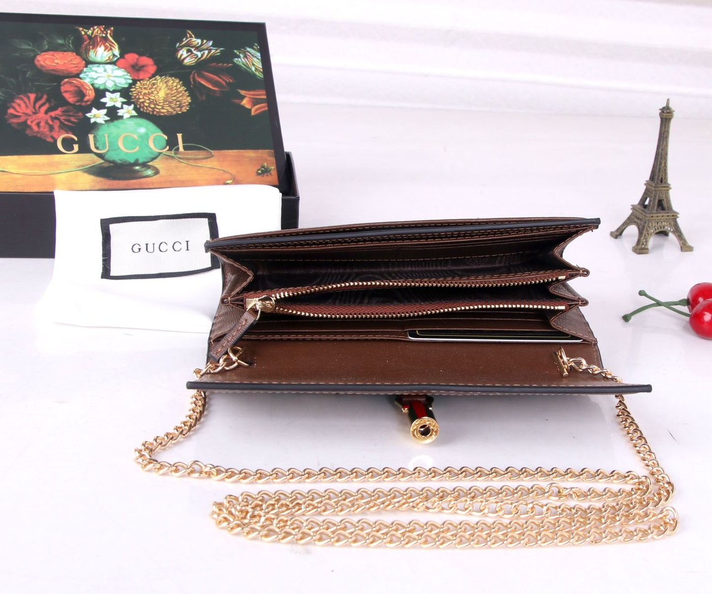 Supreme Canvas Gucci Chain Wallet Bag