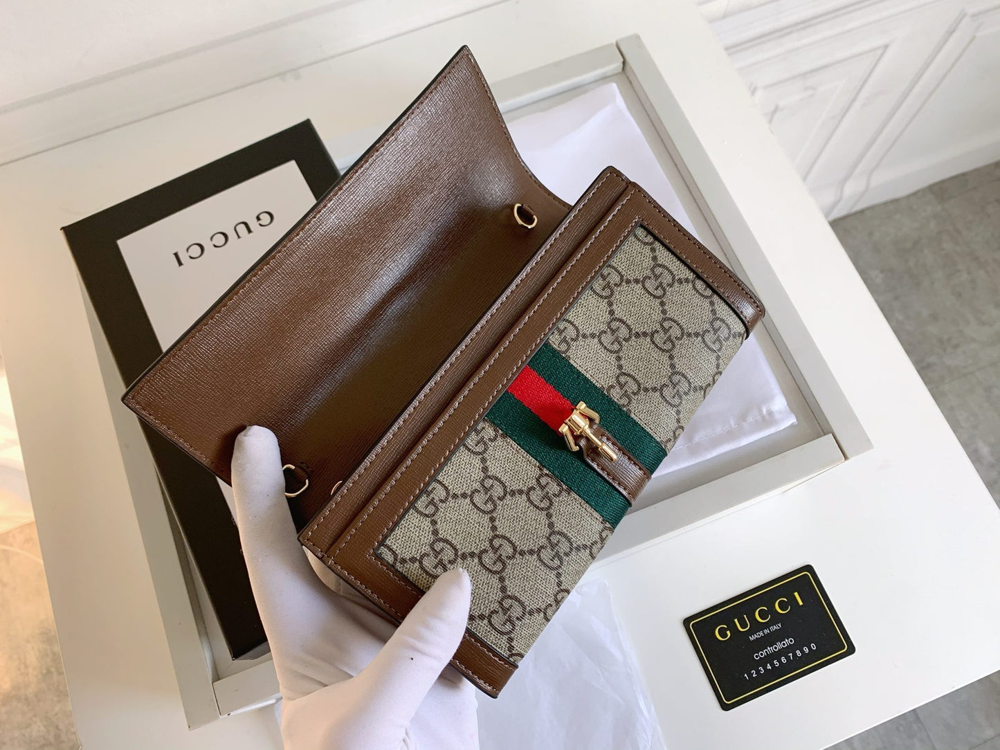 Supreme Canvas Gucci Chain Wallet Bag