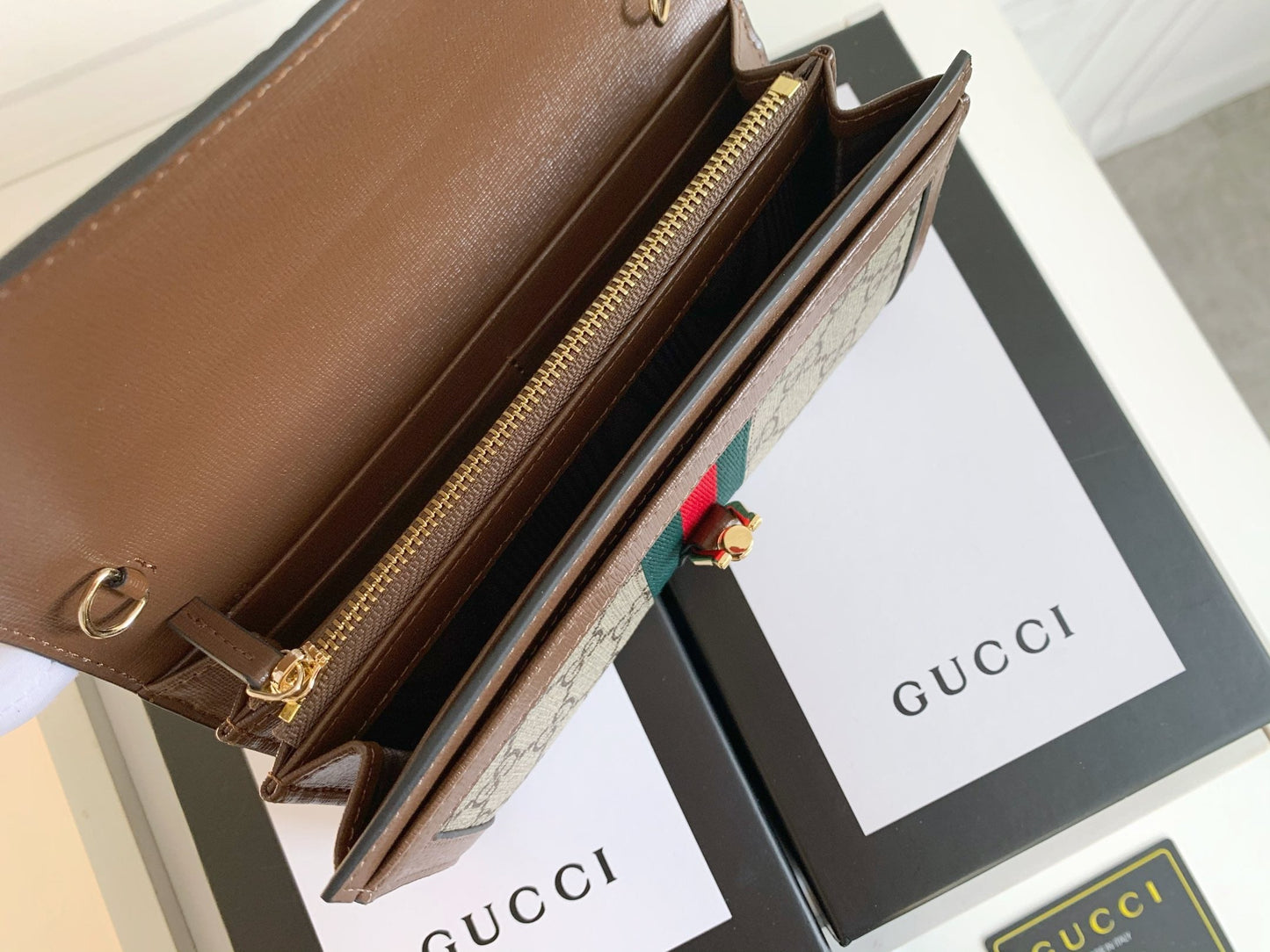 Supreme Canvas Gucci Chain Wallet Bag