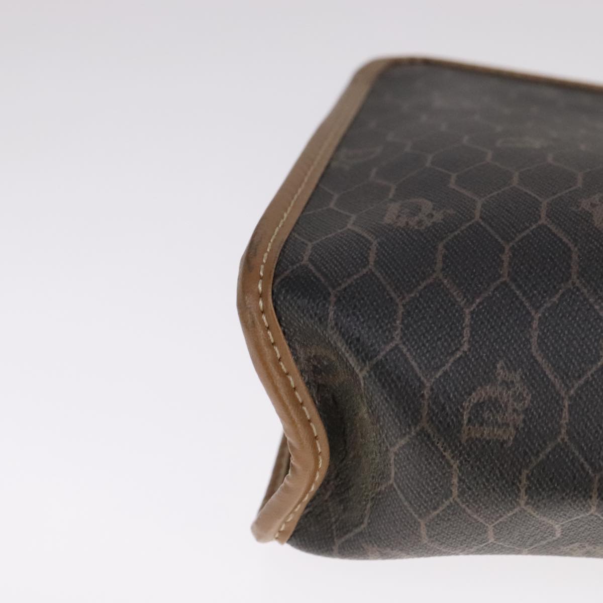 Honeycomb Canvas Crossbody Bag with Minor Wear and Tear