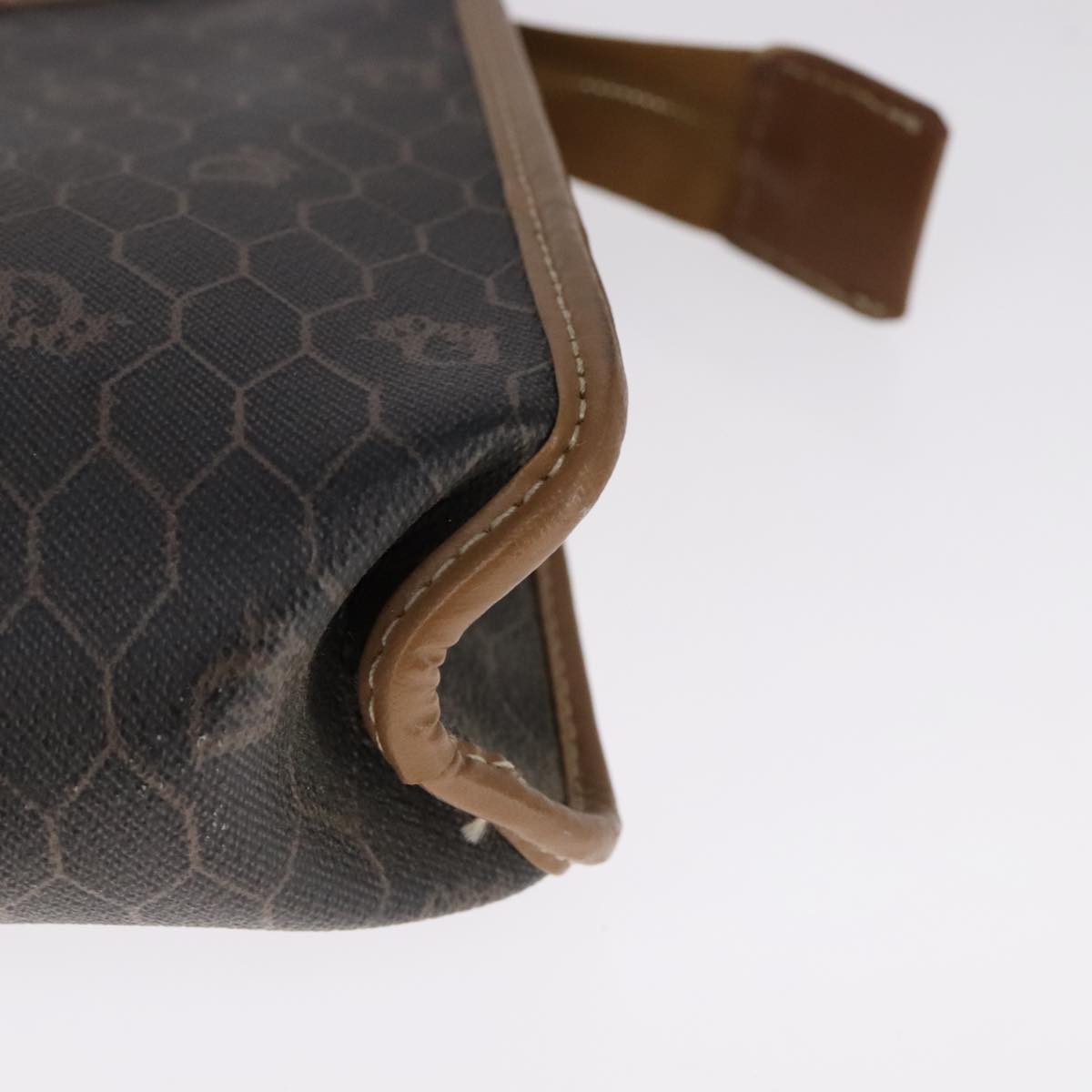 Honeycomb Canvas Crossbody Bag with Minor Wear and Tear