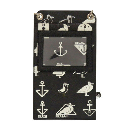 Seagull Print Leather Crossbody Bag