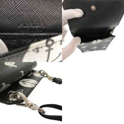 Seagull Print Leather Crossbody Bag