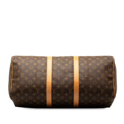 Brown Louis Vuitton Monogram Keepall 50 Travel Bag