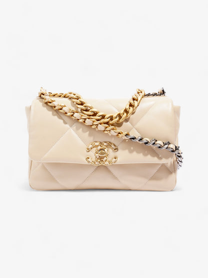 Chanel Chanel 19 Lambskin Beige Shoulder Bag