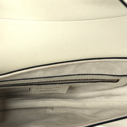 Christian Dior Grained Calfskin Saddle Bag With Strap Latte
