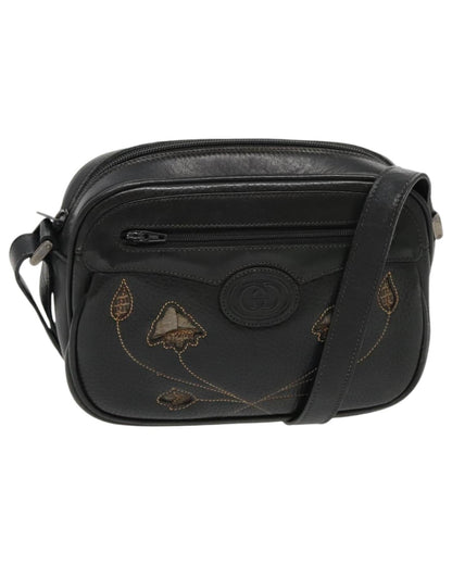 Floral Embroidered Leather Crossbody Bag