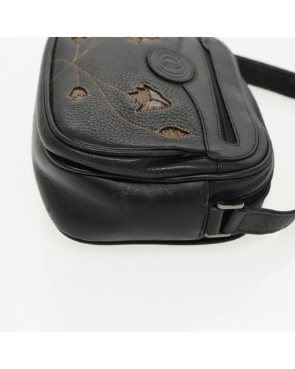 Floral Embroidered Leather Crossbody Bag