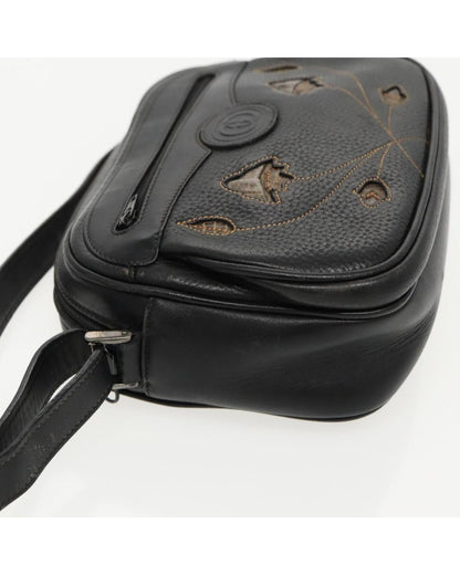 Floral Embroidered Leather Crossbody Bag