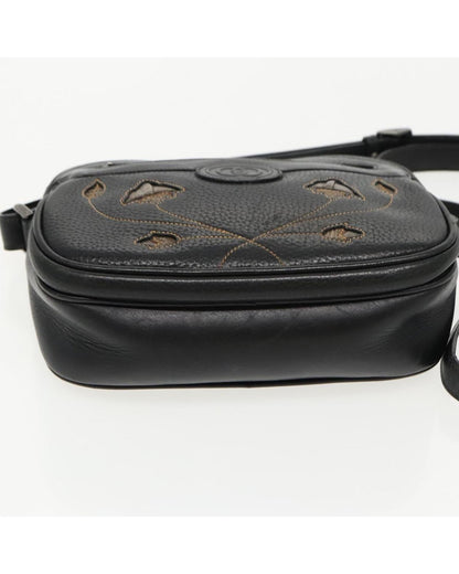 Floral Embroidered Leather Crossbody Bag