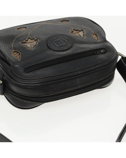 Floral Embroidered Leather Crossbody Bag