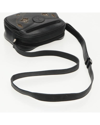 Floral Embroidered Leather Crossbody Bag