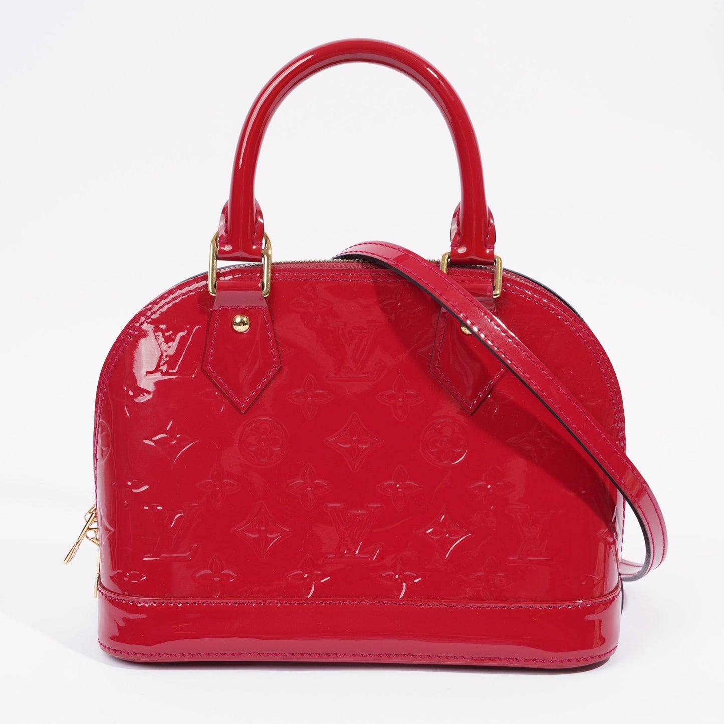 Louis Vuitton Alma Dark Pink Vernis Leather BB