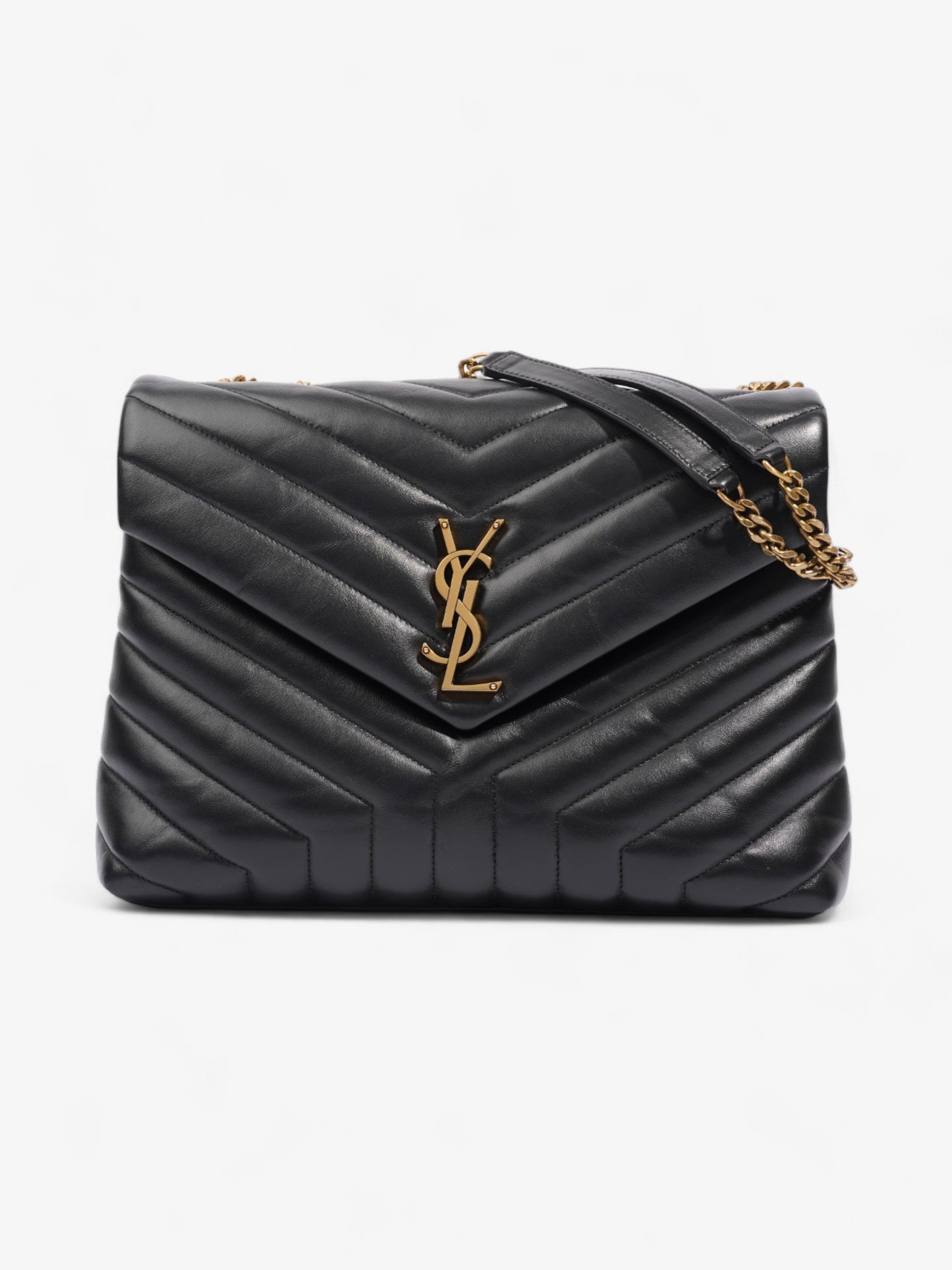 Saint Laurent Lou Leather Black Handbag Leather