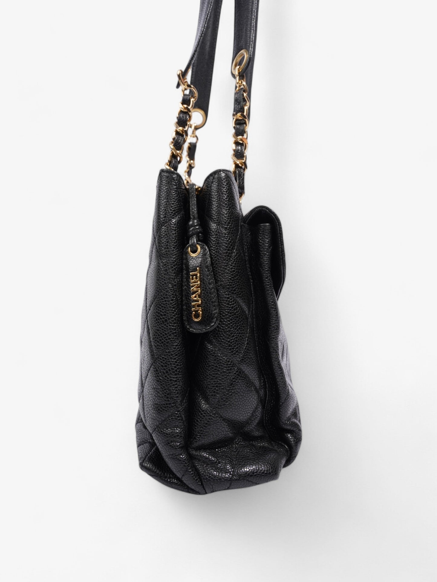 Chanel Cocomark Shoulder Bag Black Caviar Leather