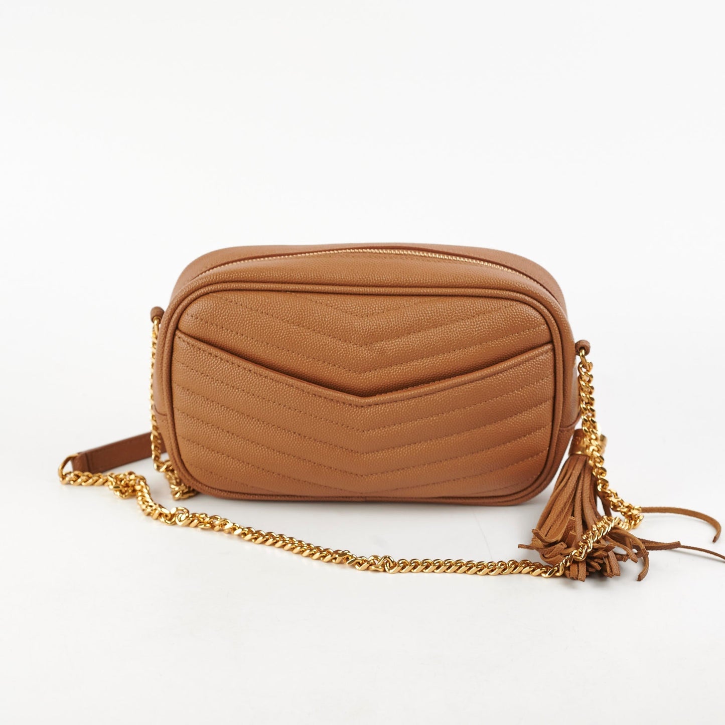 Saint Laurent Mini Lou Tan Crossbody Bag