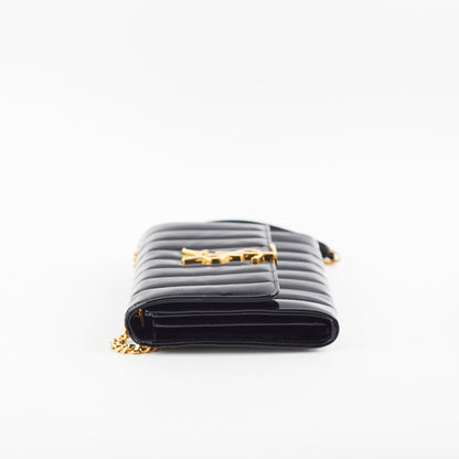 Saint Laurent Vicky Crossbody Bag Black