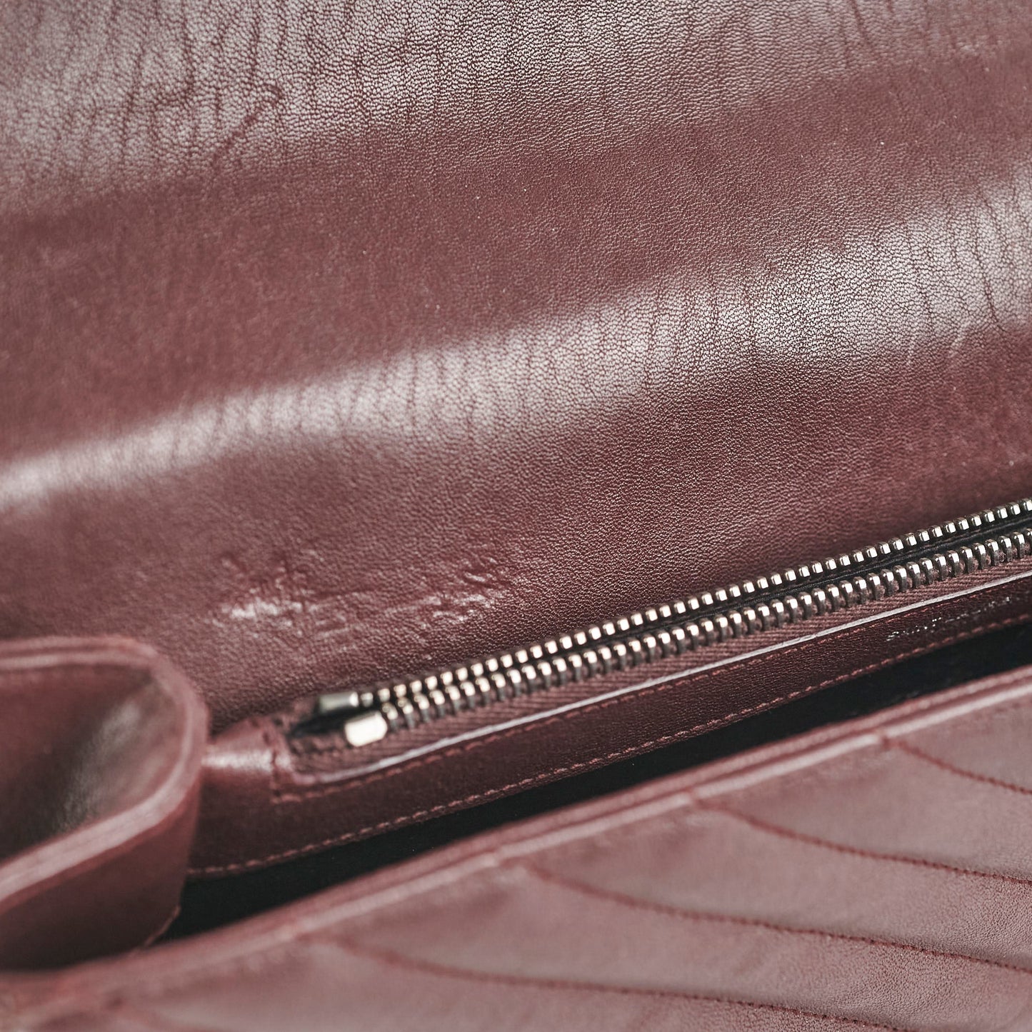 Saint Laurent College Burgundy Large