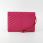 Saint Laurent Luxury Leather Red Clutch Style 2