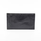 Saint Laurent Uptown Crocodile Embossed Leather Black