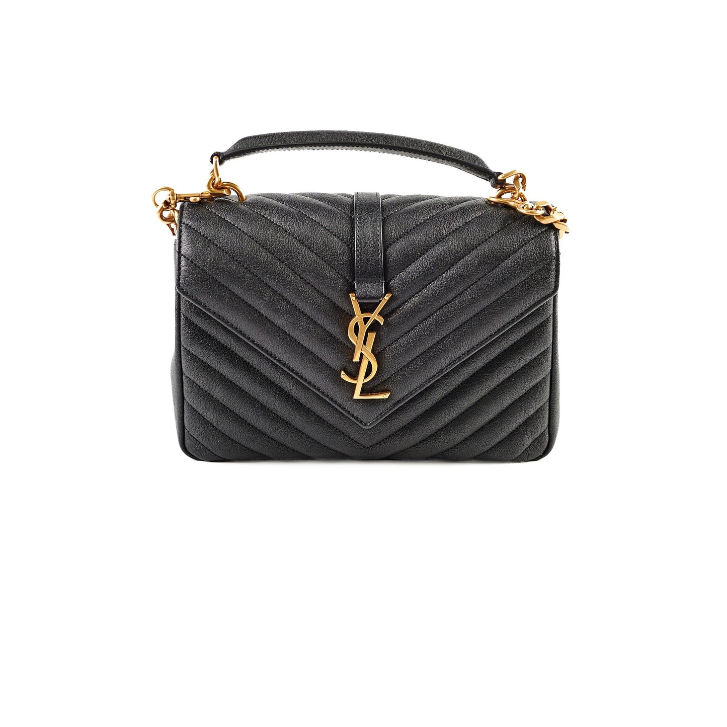 Saint Laurent College Black Shoulder Bag Black