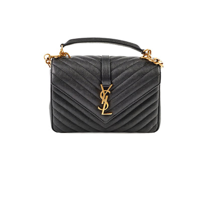 Saint Laurent College Black Shoulder Bag Black