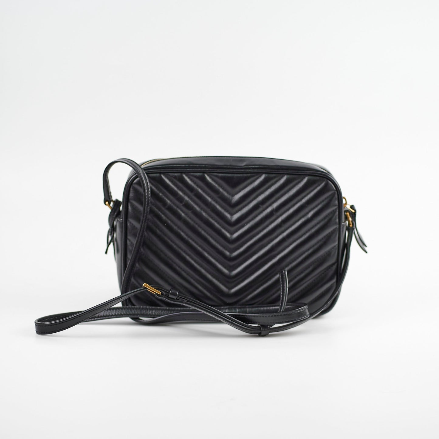 Saint Laurent Lou Camera Black Crossbody Bag