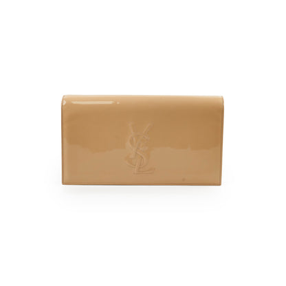 Saint Laurent Clutch Large Patent Clutch Beige