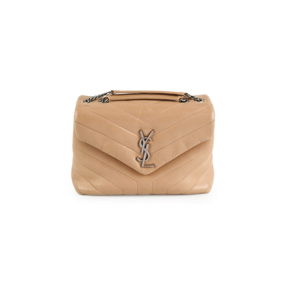Saint Laurent Small Loulou Beige