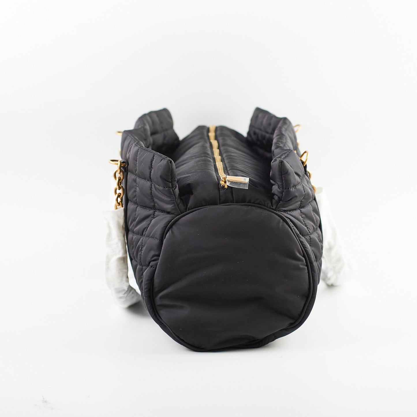 Saint Laurent Gloria Quilted Nylon Tote Black