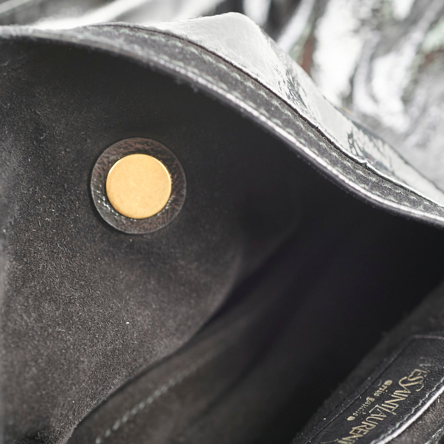 Saint Laurent Suede Black Handbag