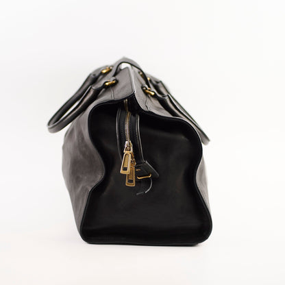 Saint Laurent Luxury Leather Black Tote Bag Black