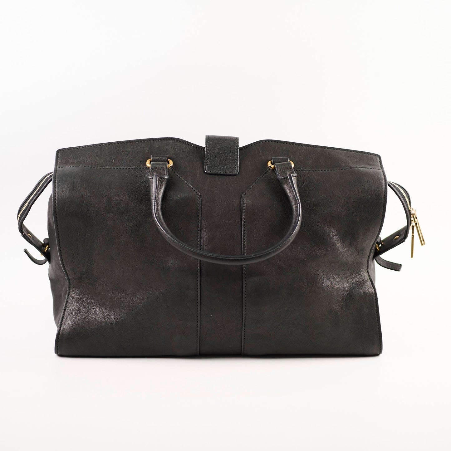 Saint Laurent Luxury Leather Black Tote Bag Black