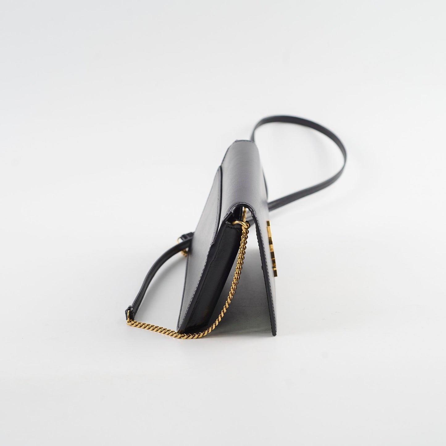 Saint Laurent Mini Phone Case On Chain Black