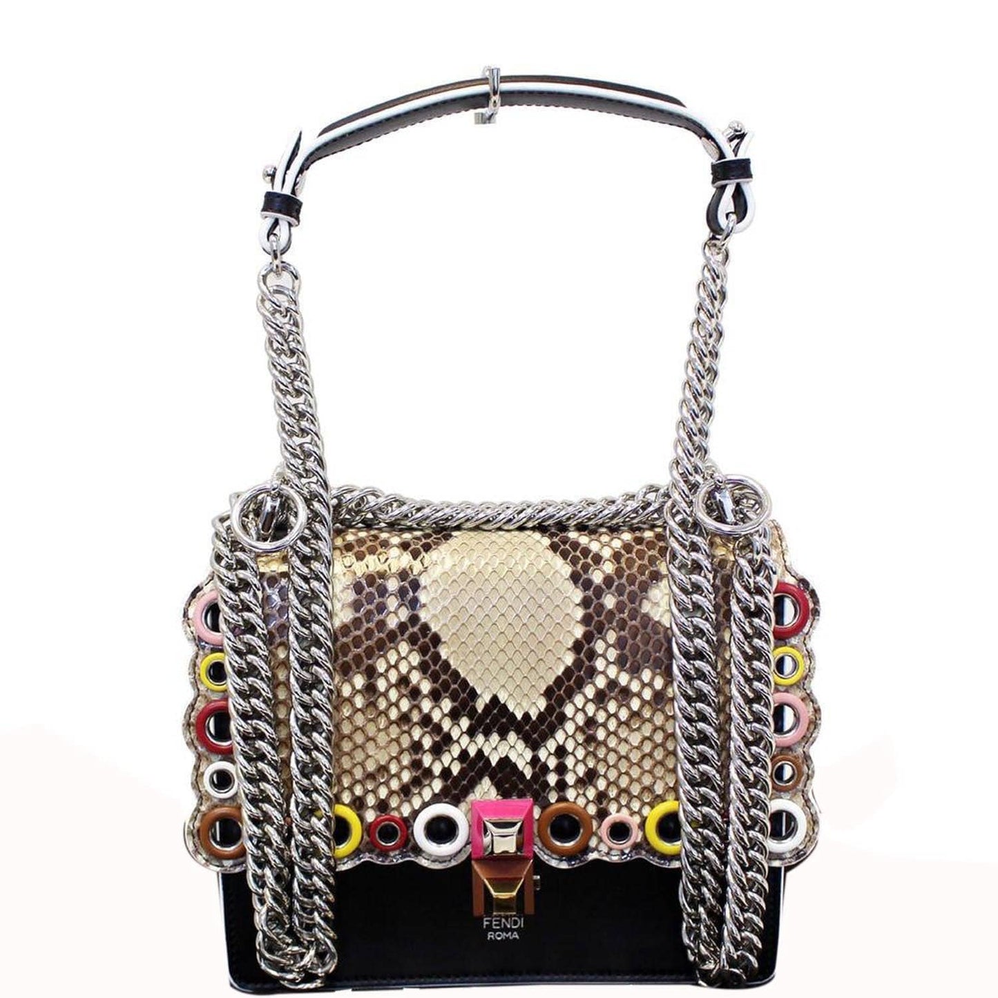 Fendi Kan I Leather Red Crossbody Style 3