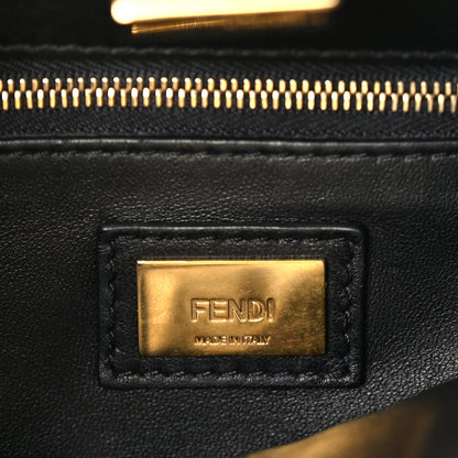 Fendi Nappa Mini Peekaboo Iconic Satchel Black