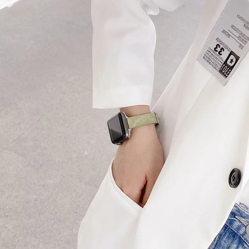 Gucci Leather Watch Band for Apple Watches