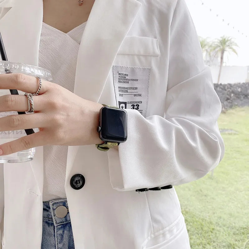 Designer&nbsp;Leather Watch Band for Apple Watches