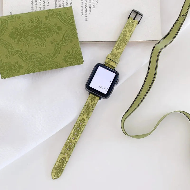 Designer&nbsp;Leather Watch Band for Apple Watches