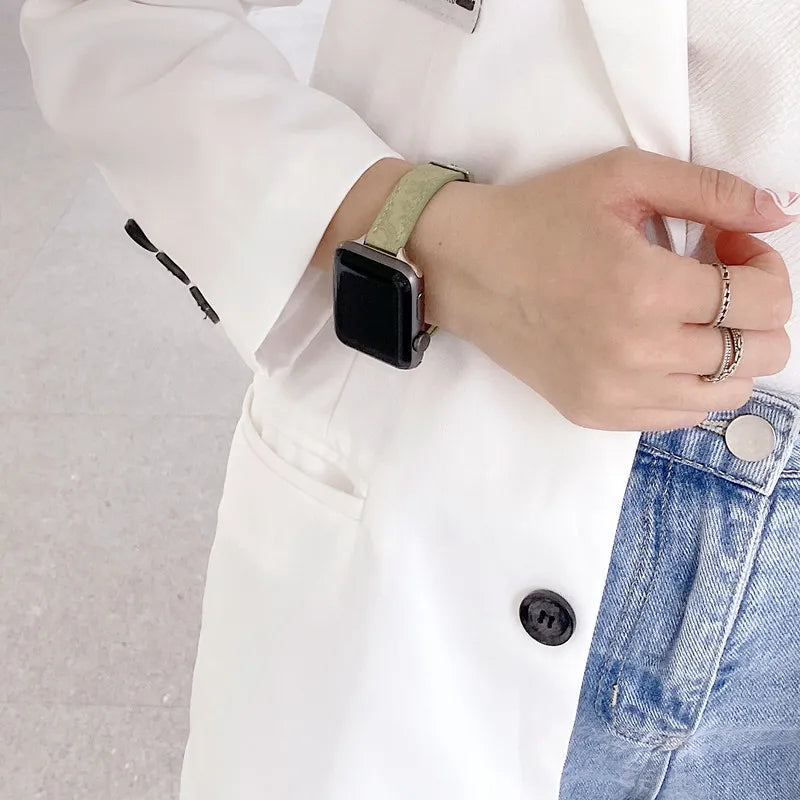 Gucci Leather Watch Band for Apple Watches