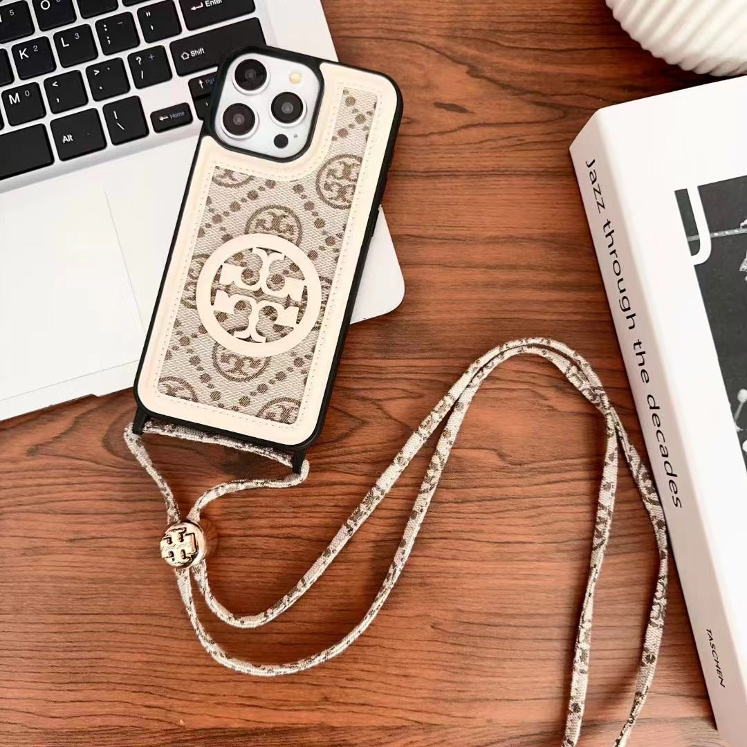 Tory Burch Phone Case Crossbody For Iphone 12 13 14 15 16 Pro Max Plus / 18 Pro / 18 Pro Max