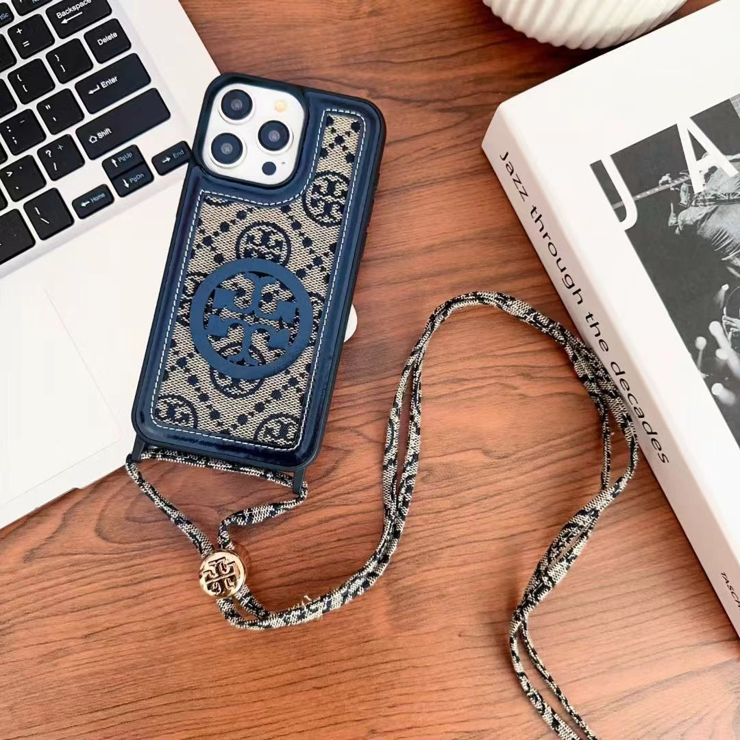 Tory Burch Phone Case Crossbody For Iphone 12 13 14 15 16 Pro Max Plus / 18 Pro / 18 Pro Max