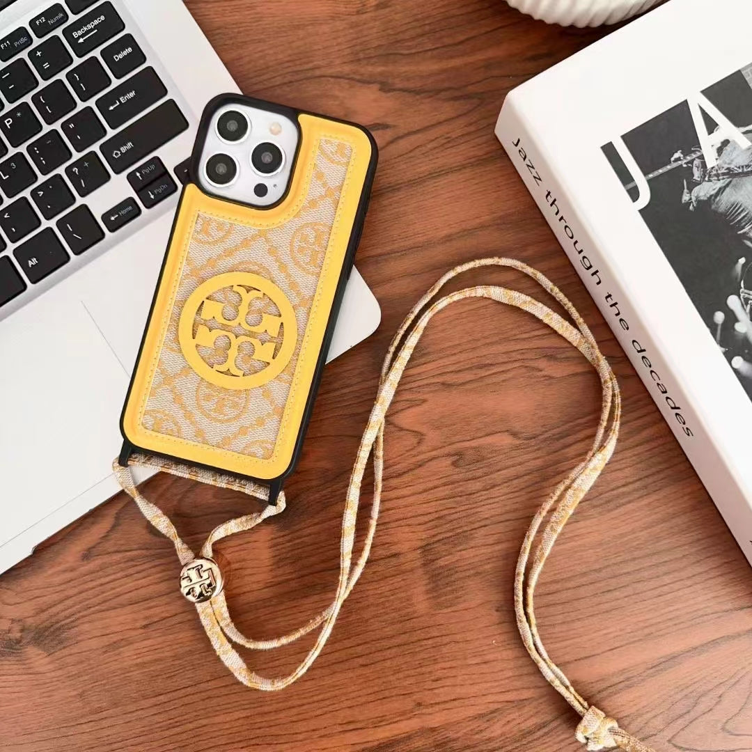 Tory Burch Phone Case Crossbody For Iphone 12 13 14 15 16 Pro Max Plus / 18 Pro / 18 Pro Max