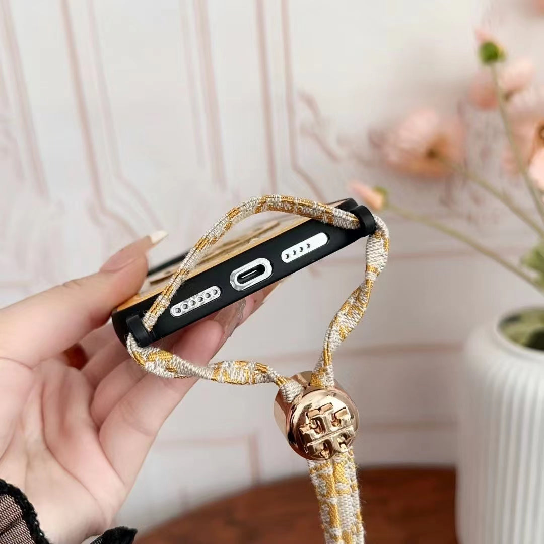 Tory Burch Phone Case Crossbody For Iphone 12 13 14 15 16 Pro Max Plus / 18 Pro / 18 Pro Max