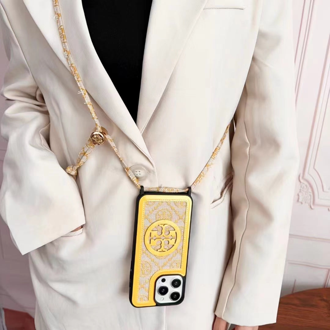 Tory Burch Phone Case Crossbody For Iphone 12 13 14 15 16 Pro Max Plus / 18 Pro / 18 Pro Max