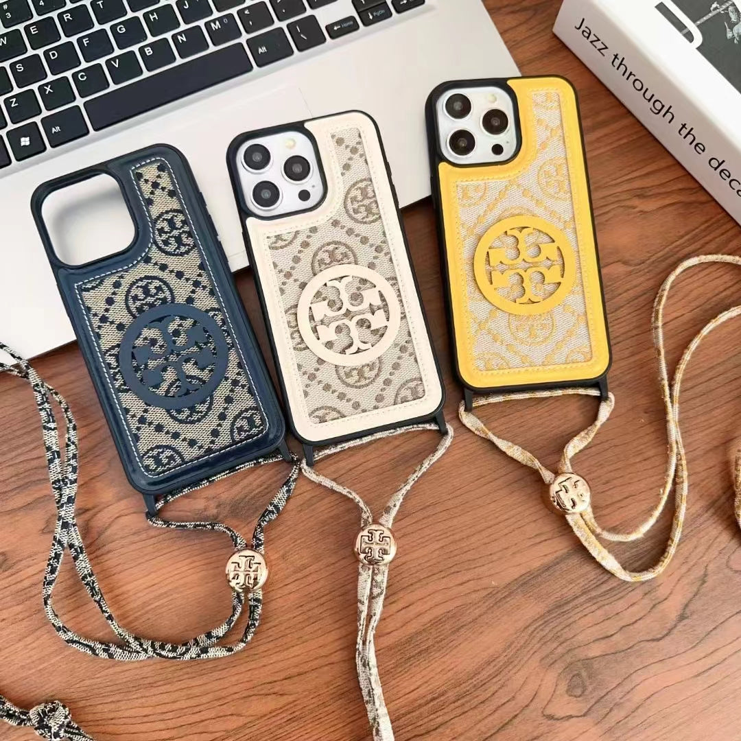 Tory Burch Phone Case Crossbody For Iphone 12 13 14 15 16 Pro Max Plus / 18 Pro / 18 Pro Max