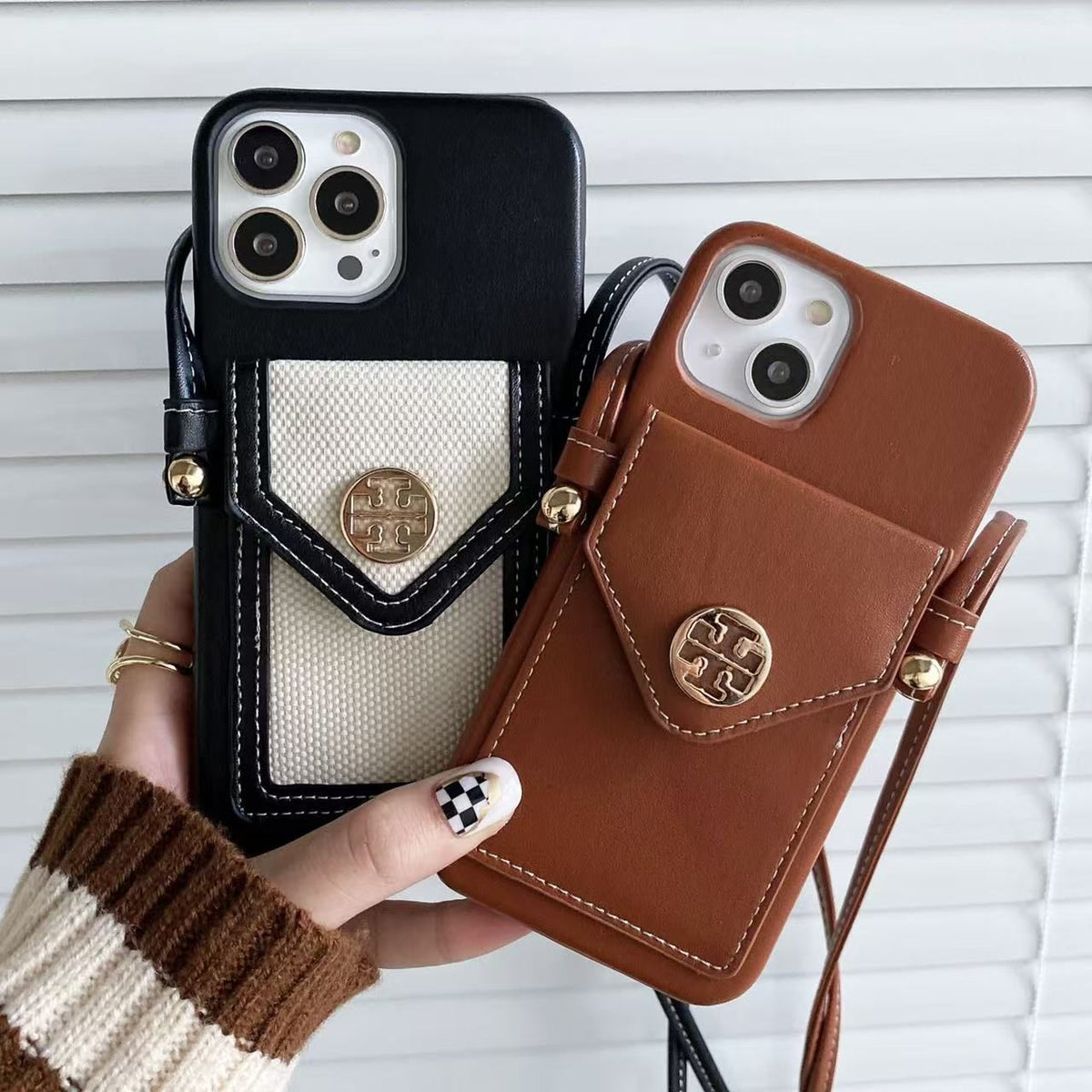 Tb Crossbody Phone Case Card Holder For Iphone Series / 18 Pro / 18 Pro Max