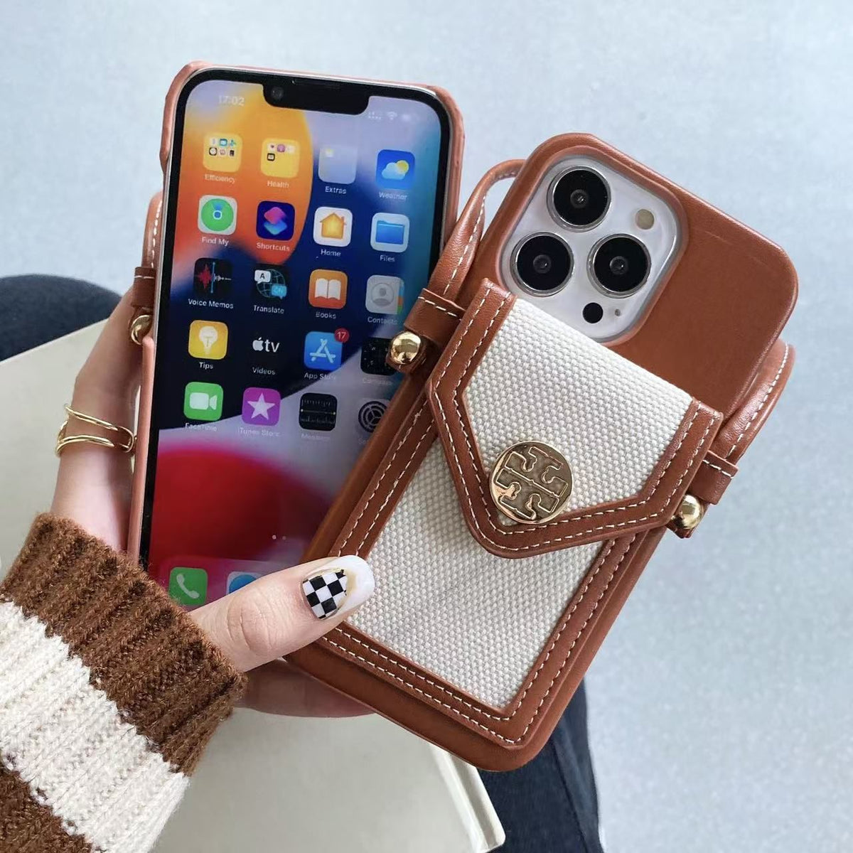 Tb Crossbody Phone Case Card Holder For Iphone Series / 18 Pro / 18 Pro Max