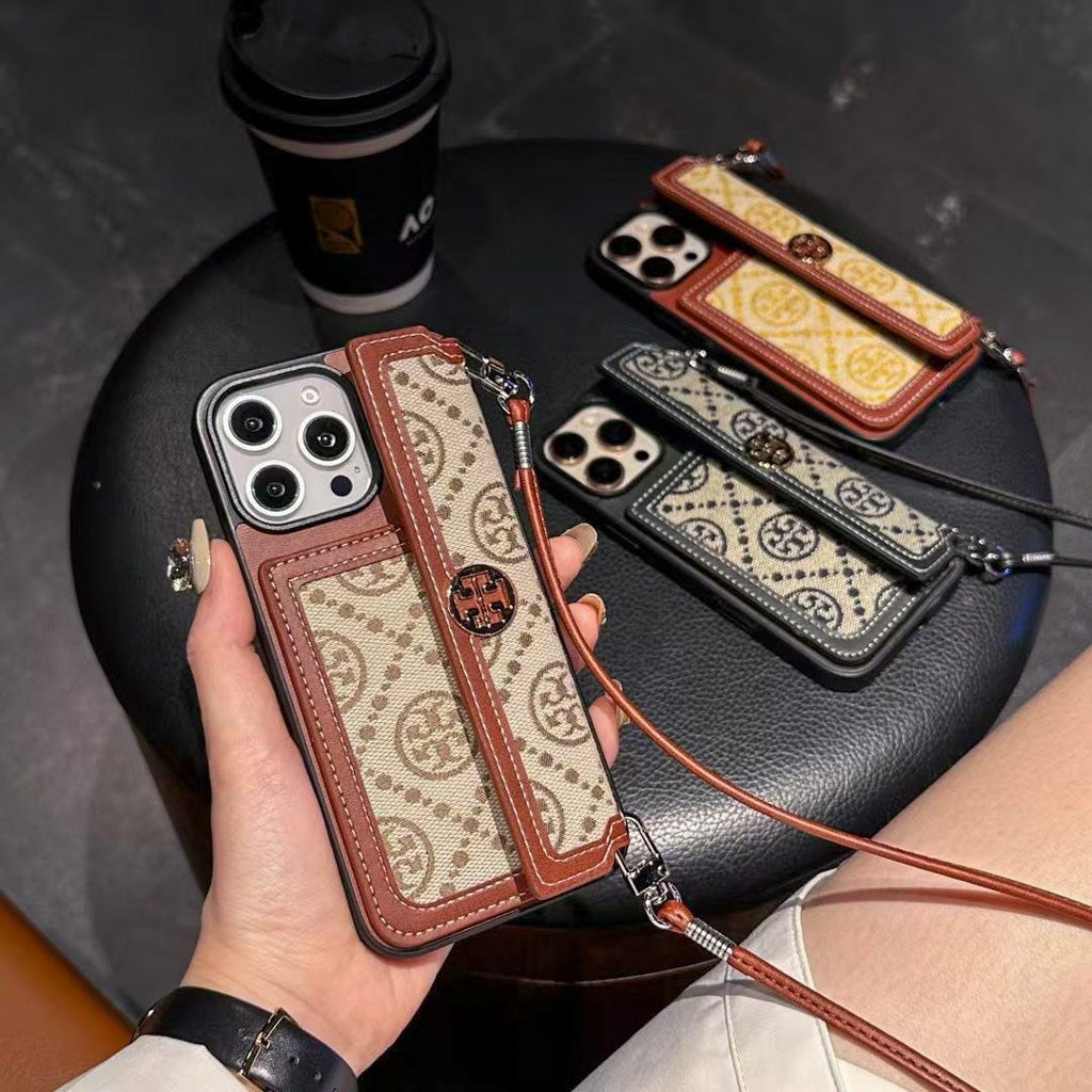Tory Burch Iphone Wallet Case For 12-17 Pro Max Plus Air / 18 Pro / 18 Pro Max