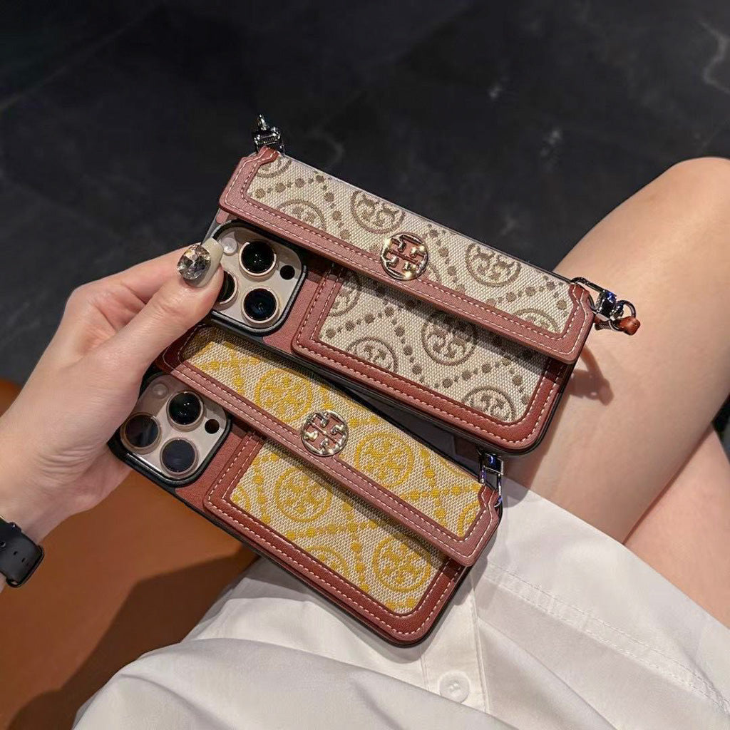 Tory Burch Iphone Wallet Case For 12-17 Pro Max Plus Air / 18 Pro / 18 Pro Max